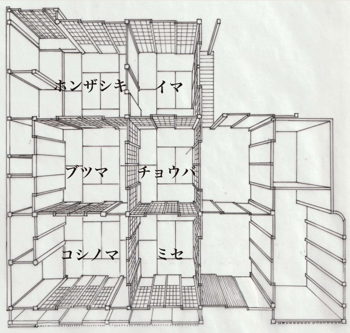 2列6室型の間取図（13）