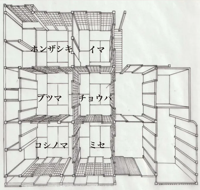 2列6室型の間取図（13）