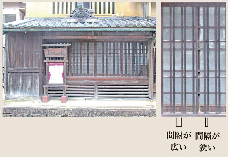 吹き寄せ格子 江戸末期（薬の館）