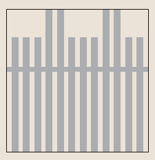 長い組子2本＋短い組子3本
