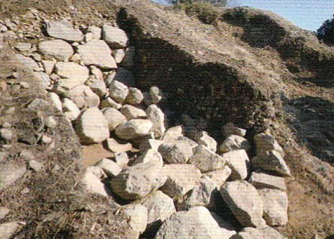 隅櫓の破城痕跡